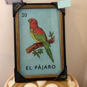 Sapna Shah El Pajaro Framed Parrot Wall Hanging Picture
